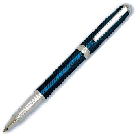 Ручка роллер в подарочной коробке, линия Timeless Blue / Silver от Bossert & Erhard, Германия.