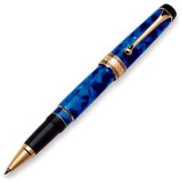 Ручка роллер Aurora Optima. Blue gum, rolled gold