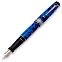 Ручка перьевая Aurora Optima. Blue gum, chrome, Gold 14