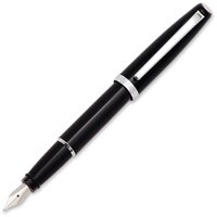 Ручка перьевая Aurora Style. Black papper, chrome. Steel