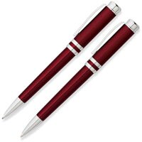 Набор Franklin Covey Freemont шариковая ручка и карандаш, цвет Red/Chrome