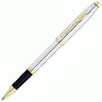 Ручка-роллер Cross Century II Ручка-роллер Cross Century II, цвет: 23Ct Gold Plated/Chrome