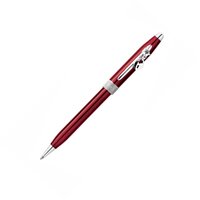 Шариковая ручка Cross Sentiment Charm, Scarlet Red/Chrome, бархатный чехольчик, 2 сменных брелока