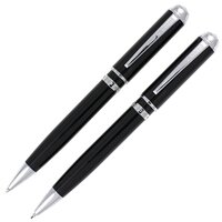 Набор Cross Kingston Chrome/ Black: шариковая ручка и механический карандаш