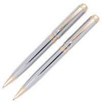 Набор Cross Kingston Chrome/GP: шариковая ручка и механический карандаш