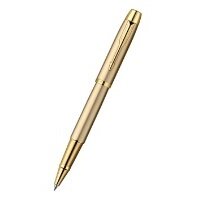 Ручка-роллер Parker IM Metal, T223, цвет: Brushed Metal Gold GT, стержень: F, black