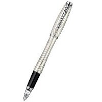 Ручка-5й пишущий узел Parker Urban Premium F504, цвет:Pearl Metal Chiselled, стержень: F, black