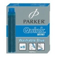 Картридж с чернилами для перьевой ручки Parker Z17 MINI, цвет синий, 6 шт.