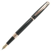 Перьевая ручка Pierre Cardin Secret черного цвета. Детали дизайна позолота, перо позолота