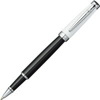 Ручка-роллер Pierre Cardin Luxor черно-белого цвета детали дизайна хром