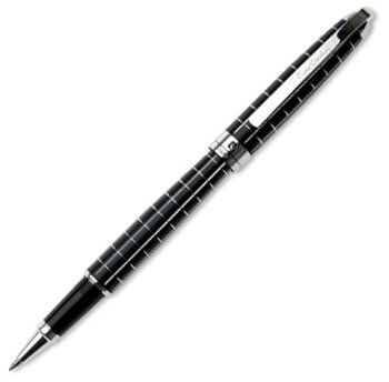 Ручка-роллер Pierre Cardin Progress черного цвета, детали дизайна хром