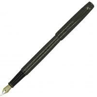 Перьевая ручка Pierre Cardin Count темного цвета, детали дизайна оружейный хром