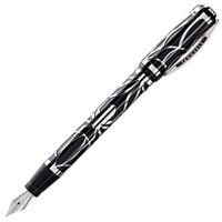 Перьевая ручка Visconti Art Nouveau, цвет: Black and Silver ST, перо: тонкое (F)