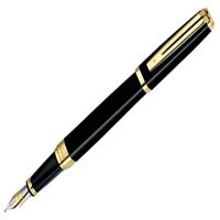 Перьевая ручка Waterman Exception, цвет: Slim Black GT